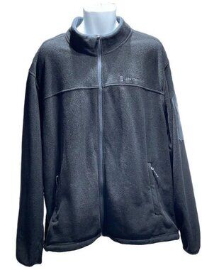 FREE COUNTRY Jacket Men's Size XXL Black Fleece Full Zip Mock Turtleneck
